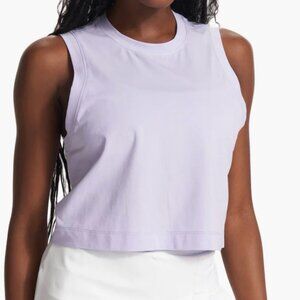 Vuori NEW WITH TAGS Feather Crop Tank size L large zinnia lavender purple